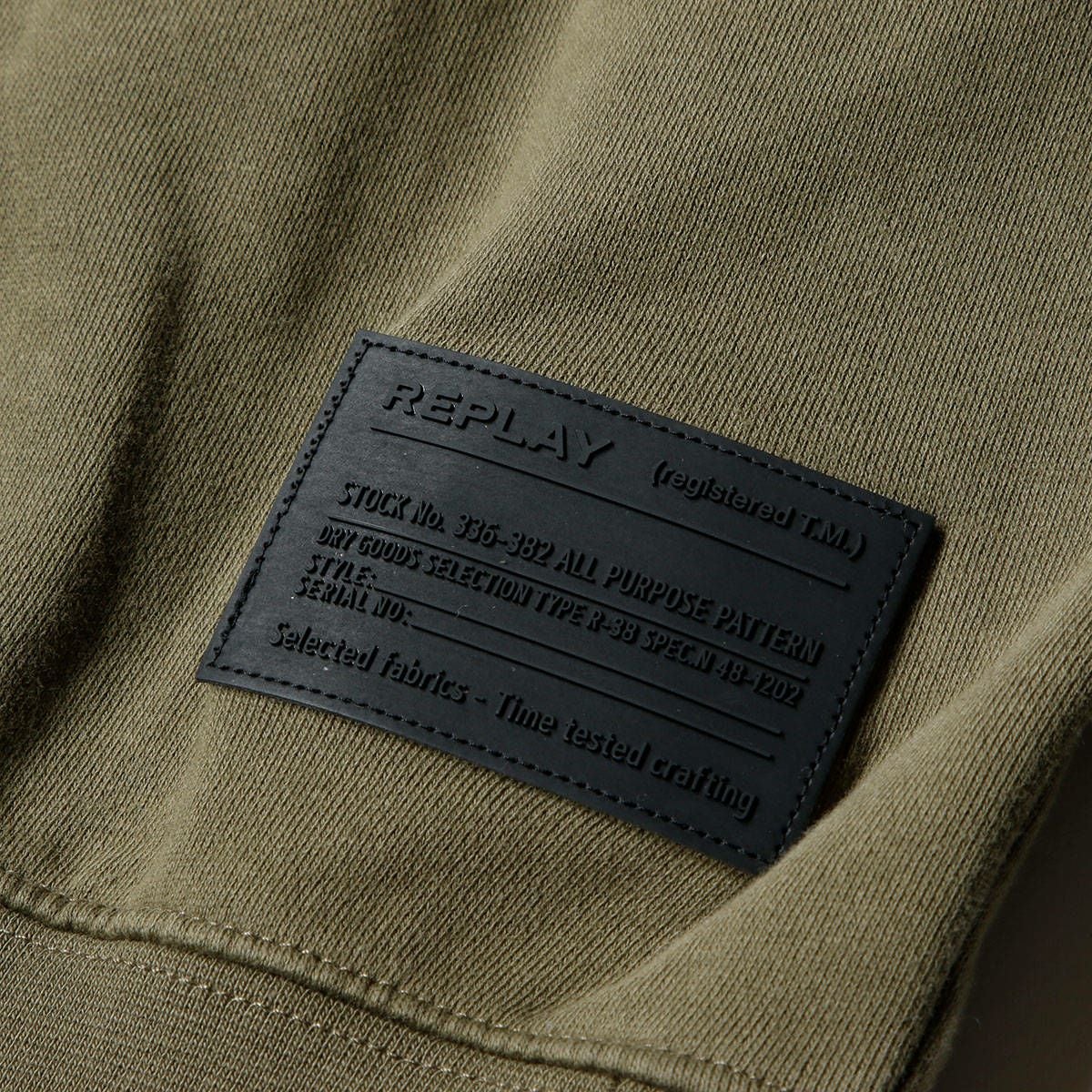 Replay｜フーディ ウィズ バイカー パッチ｜ライトミリタリー