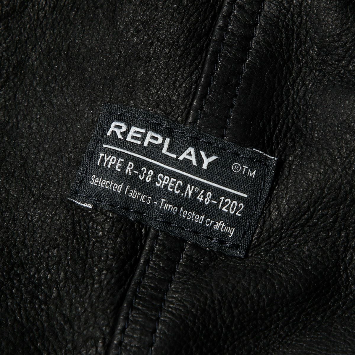 Replay｜レザー ジャケット ウィズ ボタン｜ライトミリタリー