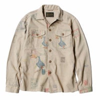 Replay｜コットンツイルアーミージャケット｜ファブリック｜ライトブラウン