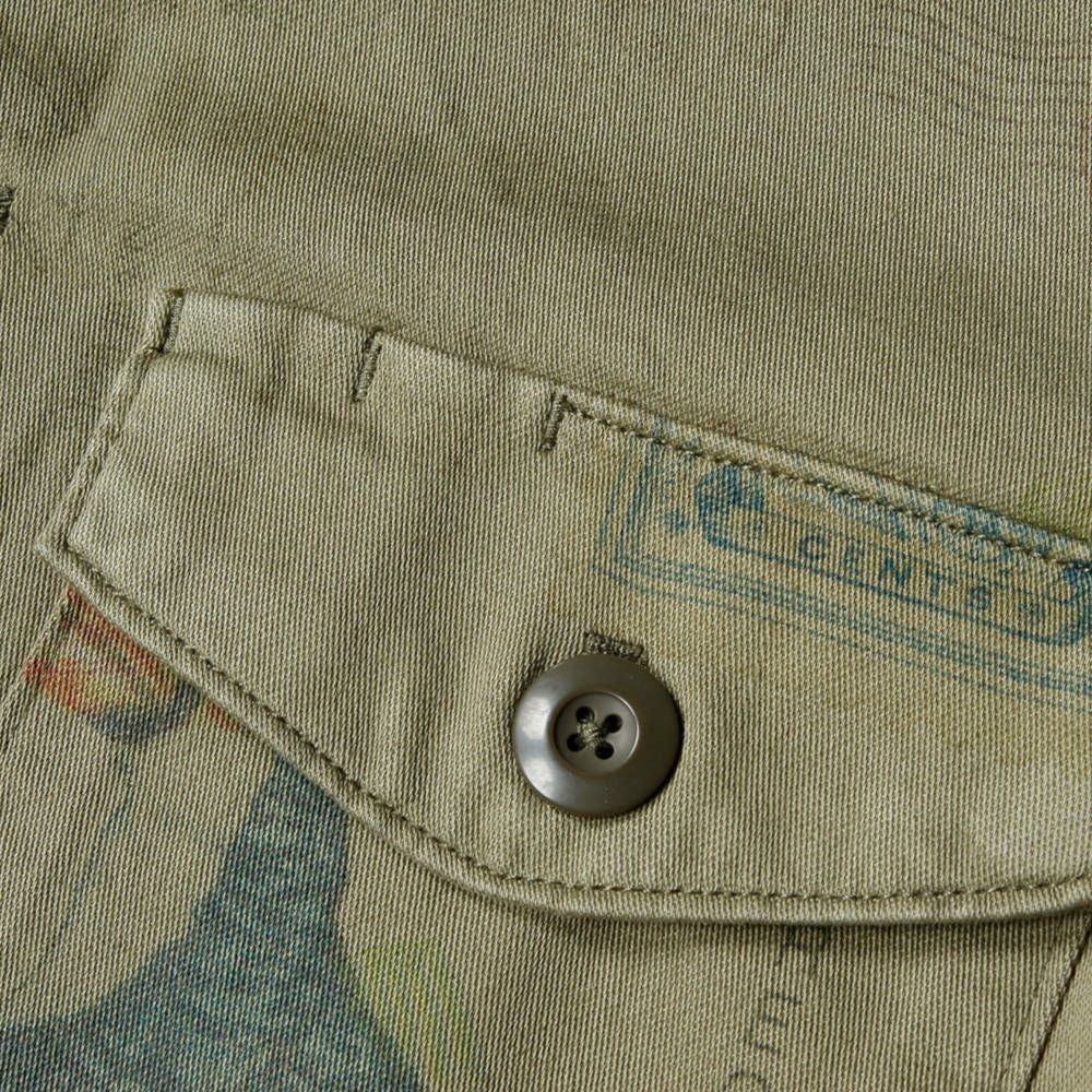 Replay｜コットンツイルアーミージャケット｜ファブリック｜ライトミリタリー