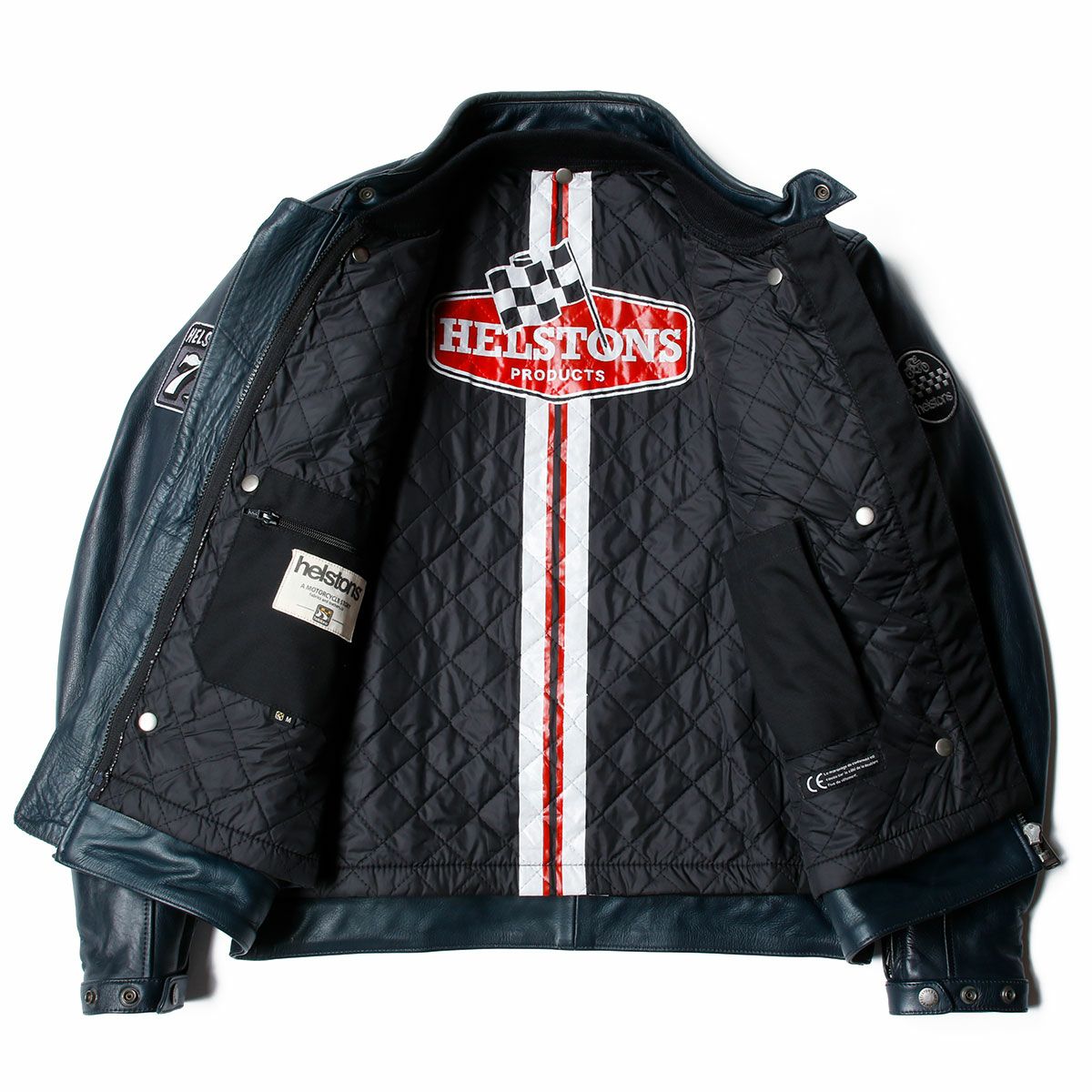 helstons｜インディ レザー ジャケット｜ブルー