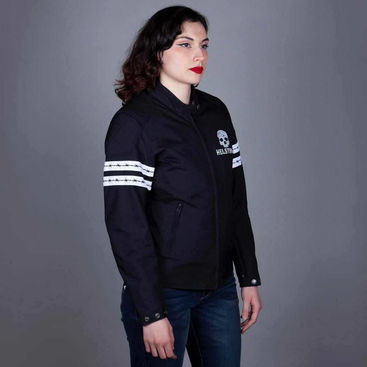 helstons｜レディース タルガ ジャケット｜ファブリック｜ブラック