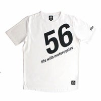 56design｜トリミング Tシャツ｜ホワイト×ブラック