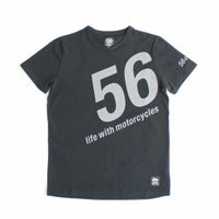 56design｜トリミング Tシャツ｜ブラック×グレー