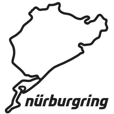 Nurburgring｜ニュルブルクリンク ステッカー 8cm｜ブラック