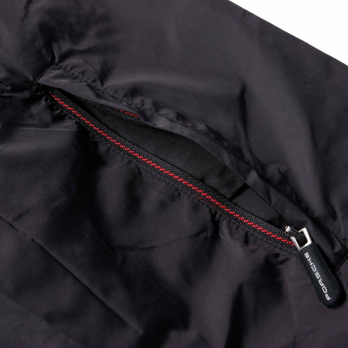 PORSCHE｜ポルシェ モータースポーツ ウィンドブレーカー｜ブラック×レッド