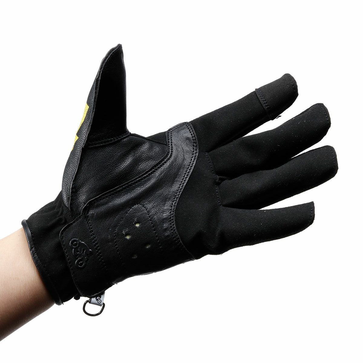 helstons｜ロゴ グローブ｜3シーズン｜ブラック｜モデル着用