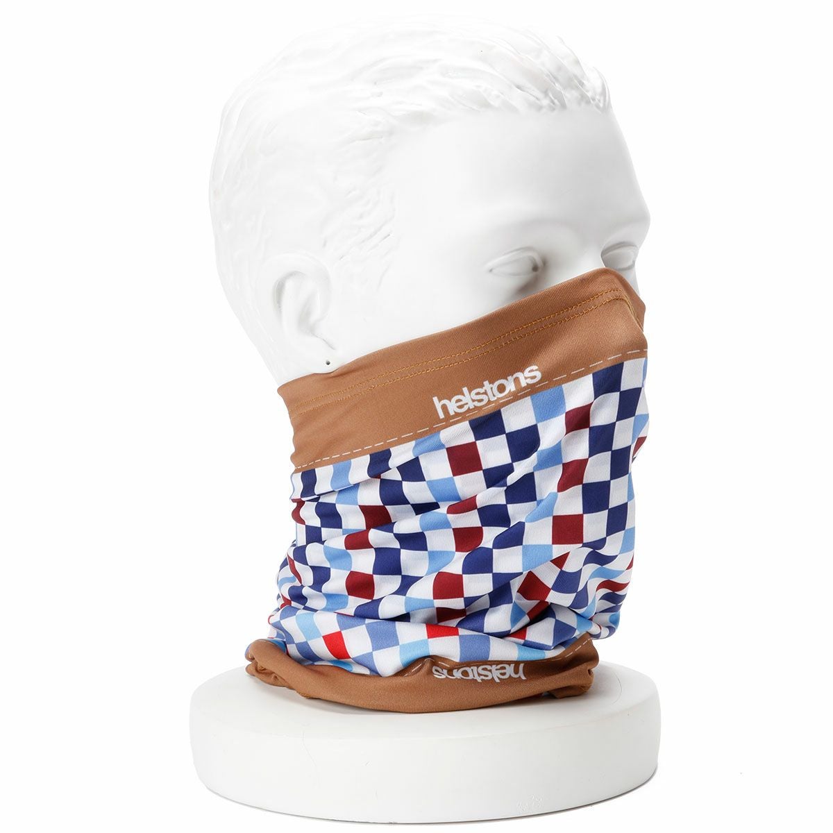 helstons｜ツール ド クー ネhelstons｜ツール ド クー ネックチューブ｜ネックカバーックチューブ｜ネックカバー｜ダミエブルーシエル｜着用