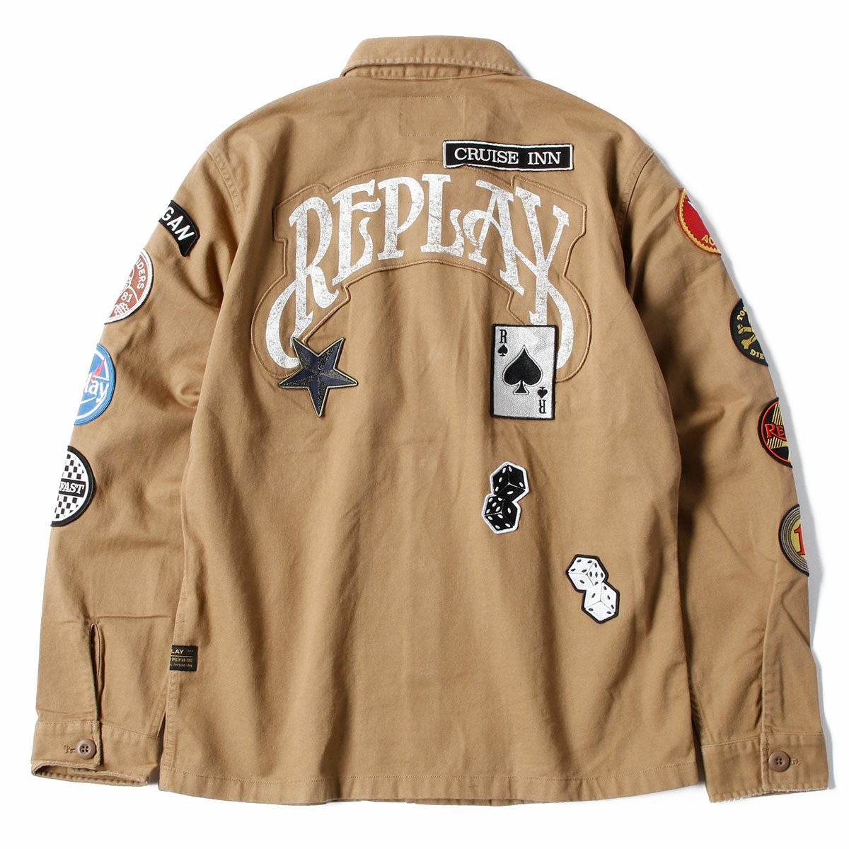 Replay｜アーミー ジャケット｜ファブリック｜キャメル