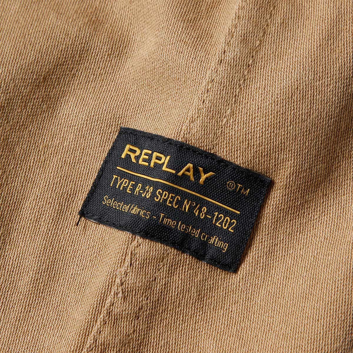 Replay｜アーミー ジャケット｜ファブリック｜キャメル
