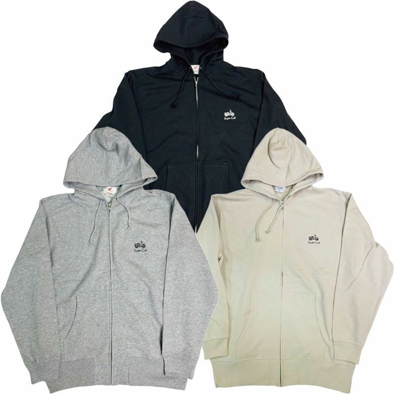 ONWORKS｜裏毛ラインタッチSC刺繍フルジップパーカ｜フーディ