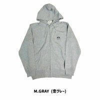 ONWORKS｜裏毛ラインタッチSC刺繍フルジップパーカ｜フーディ｜Mグレー
