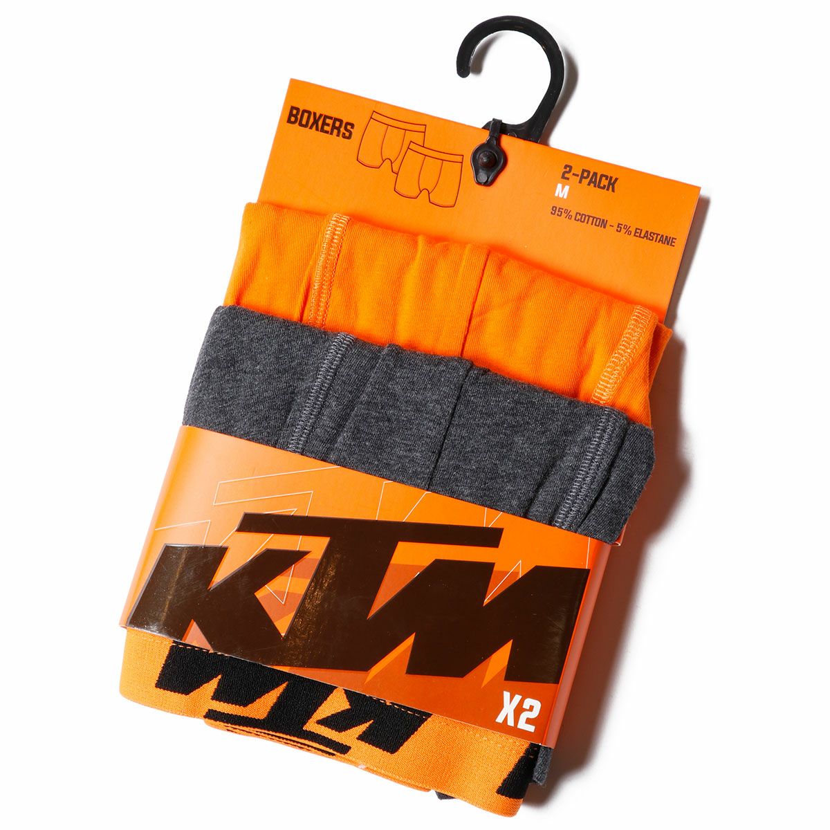 KTM｜KTM ボクサーブリーフ 2枚セット｜アンダーウェア｜ダークグレー×オレンジ｜モデル着用