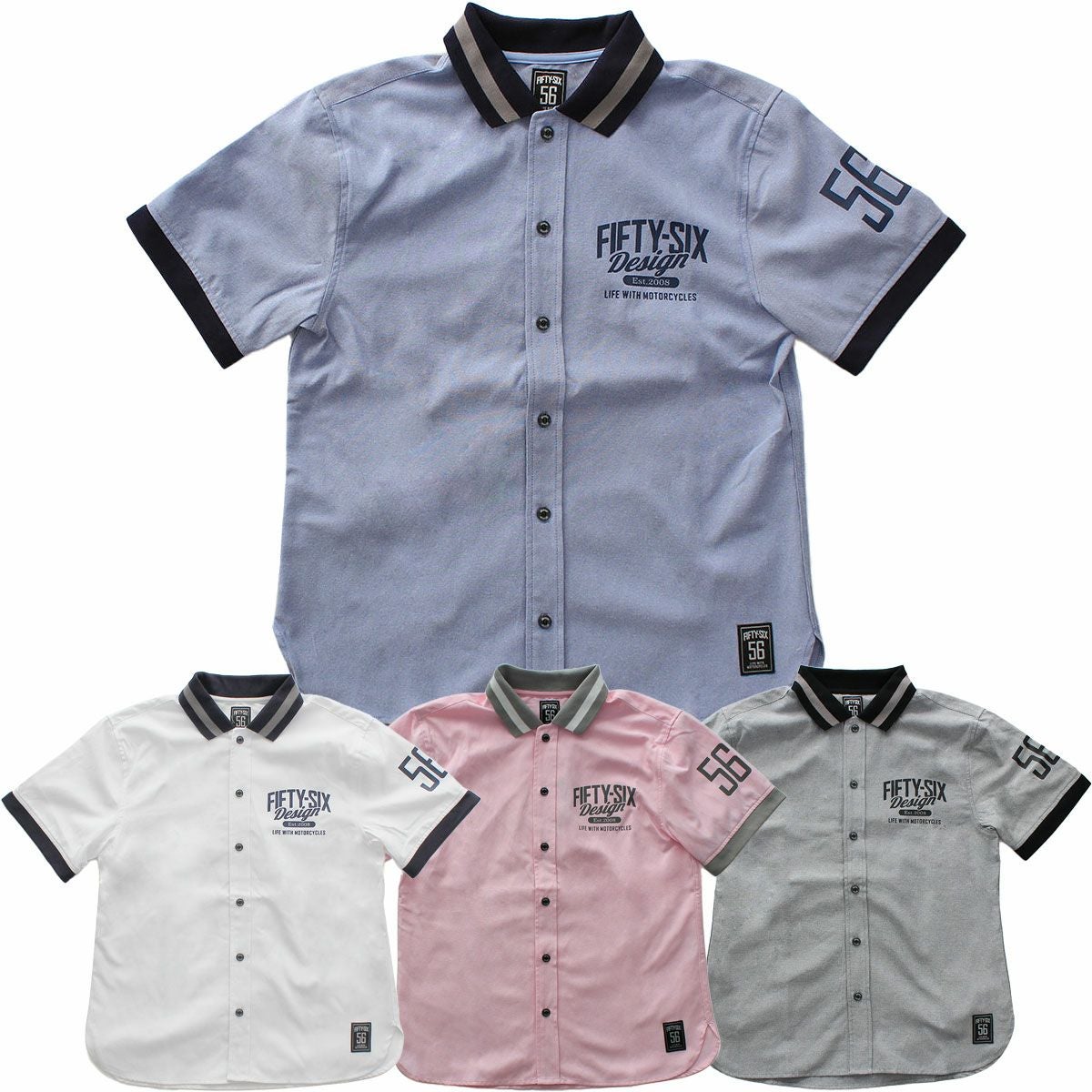 56design｜リブミックス ショートスリーブ シャツ｜