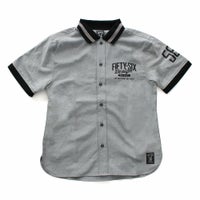 56design｜リブミックス ショートスリーブ シャツ｜ブラック