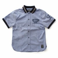 56design｜リブミックス ショートスリーブ シャツ｜サックスブルー