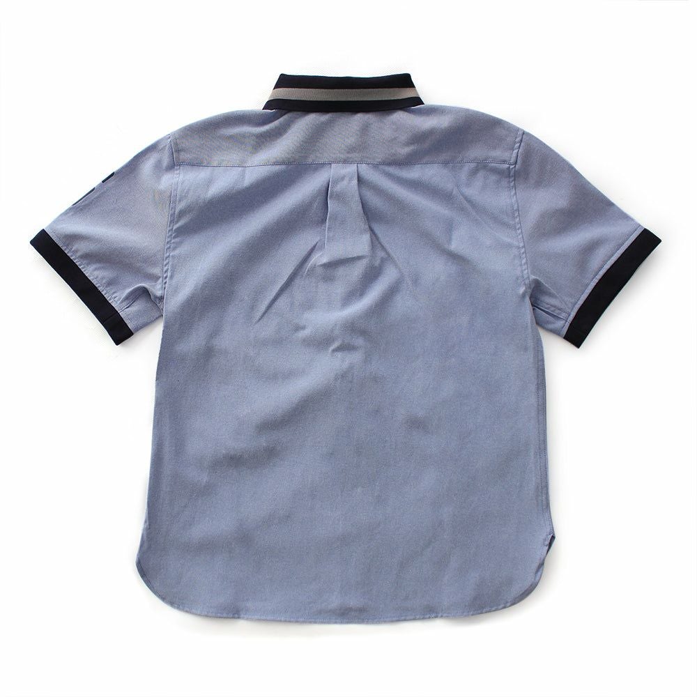 56design｜リブミックス ショートスリーブ シャツ｜サックスブルー