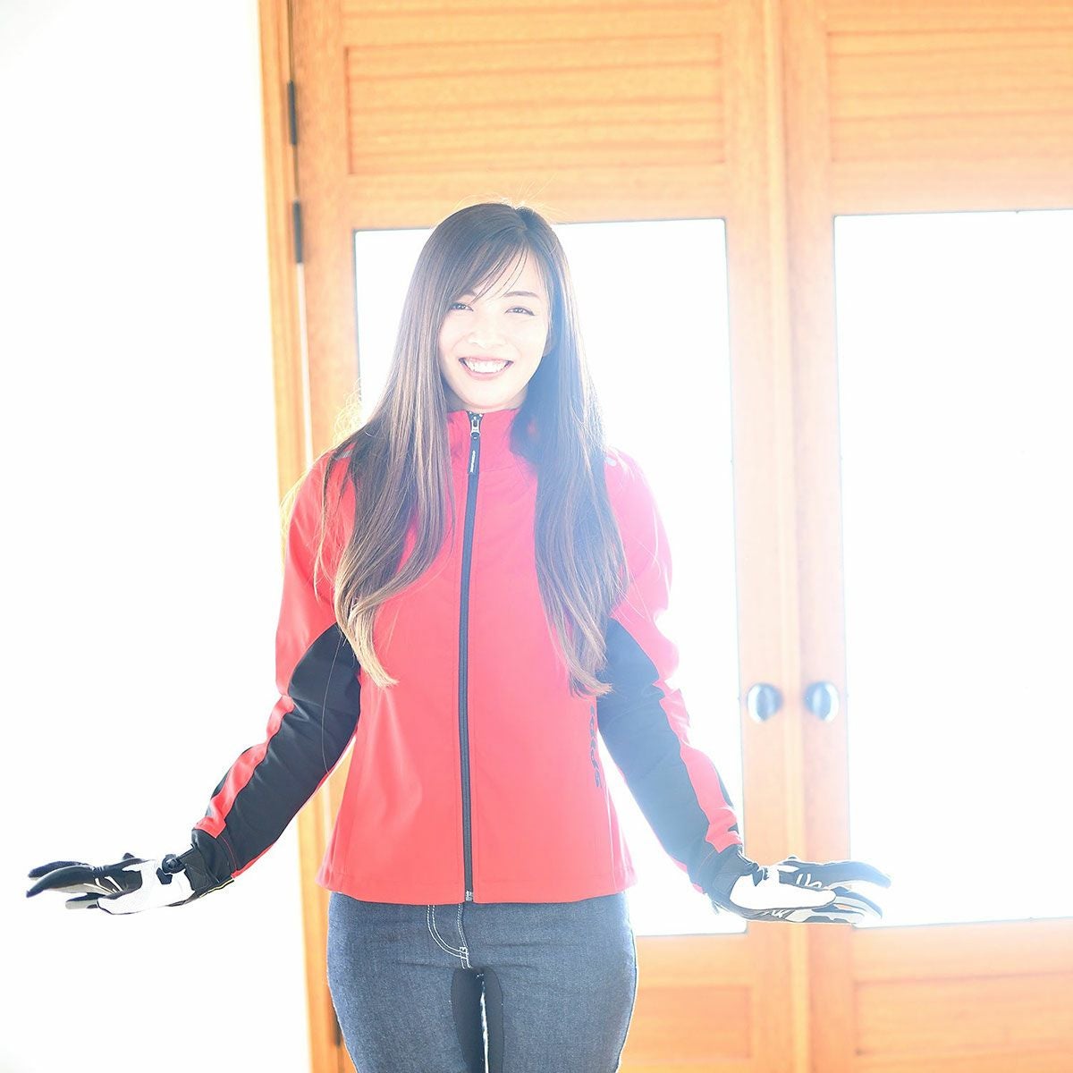 SPIDI｜フーディ アーマー ライト レディ｜ファブリック｜レッド