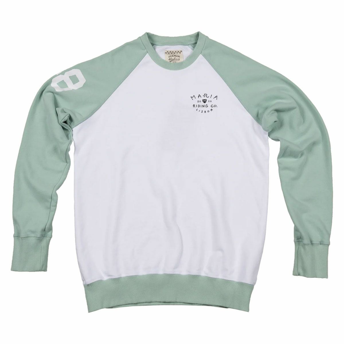 Maria Riding Company｜ドリフター サマー スウェットシャツ｜ミント×ホワイト