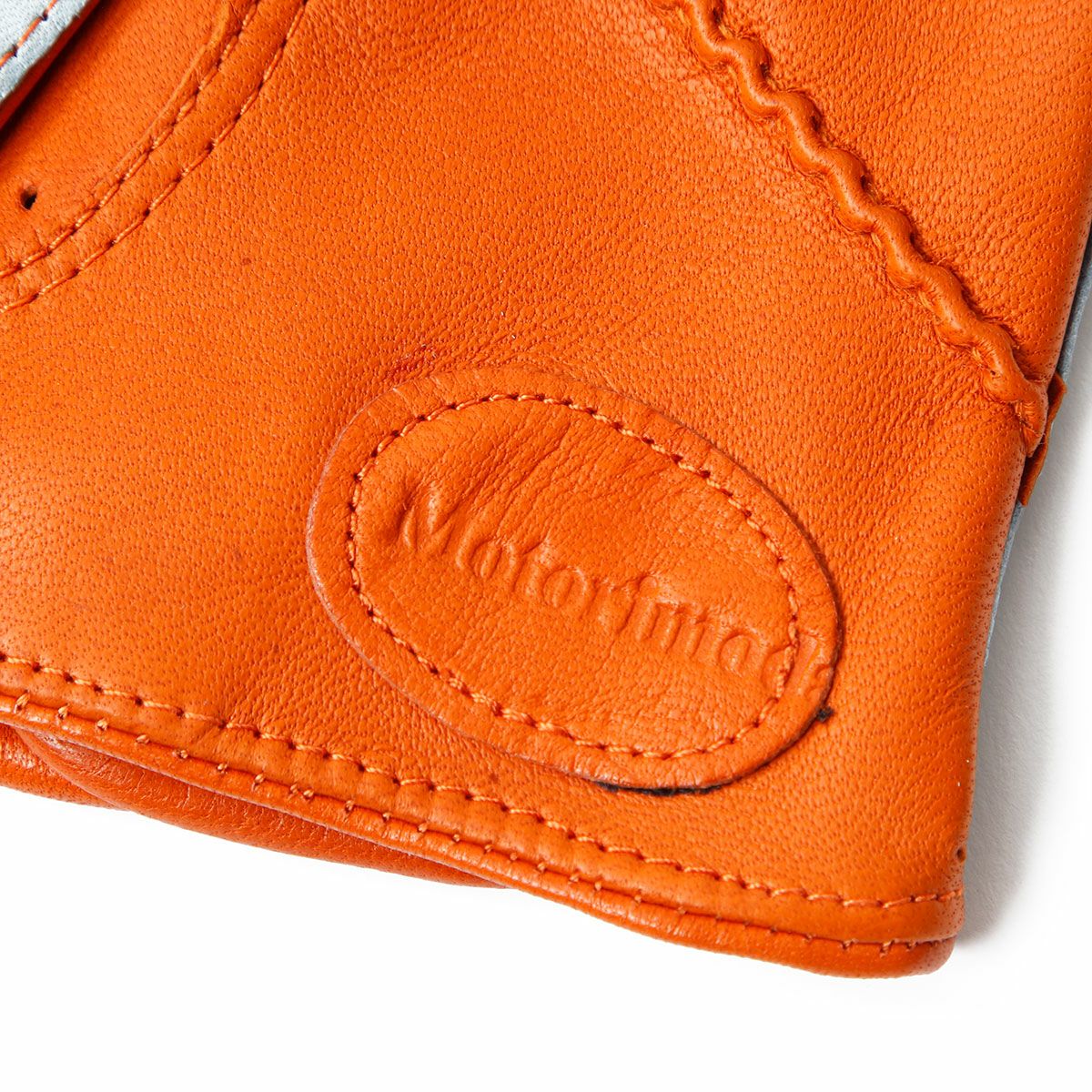 Motorimoda｜ナポリ II レザー ドライビンググローブ｜ハーフ｜スカイブルー×オレンジ