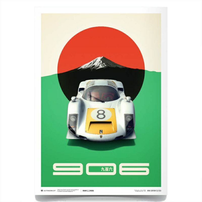 PORSCHE 906 日本グランプリ 1967 ミニ エディション ポスター