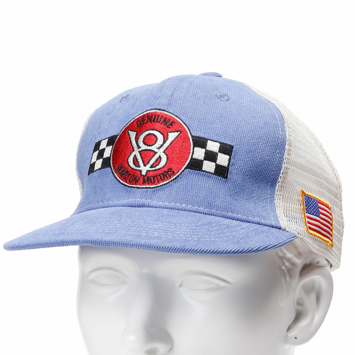 Warson Motors｜V8 キャップ｜帽子｜ブルー