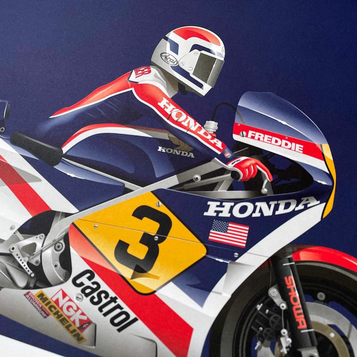 Freddie Spencer Honda NS500 WGP500 1983 ポスター | モトーリモーダ