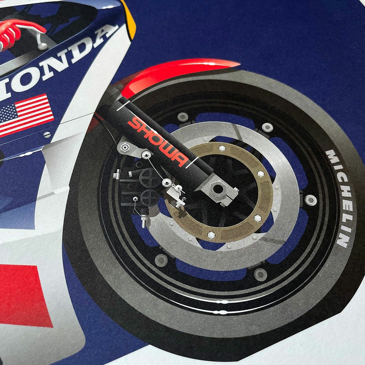 Freddie Spencer Honda NS500 WGP500 1983 ポスター | モトーリモーダ