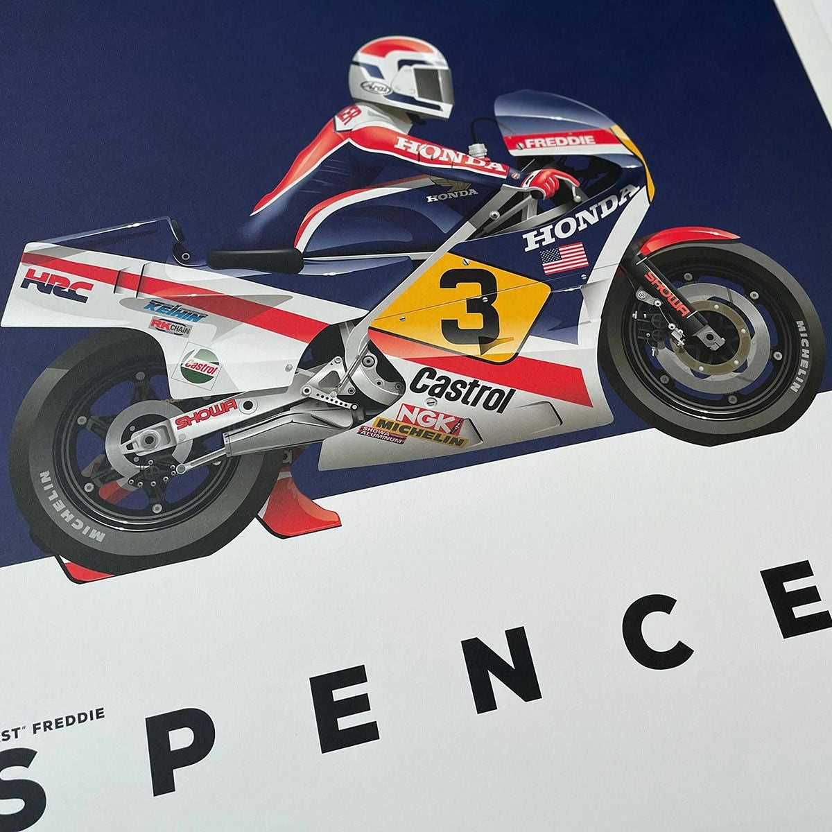 Freddie Spencer Honda NS500 WGP500 1983 ポスター | モトーリモーダ