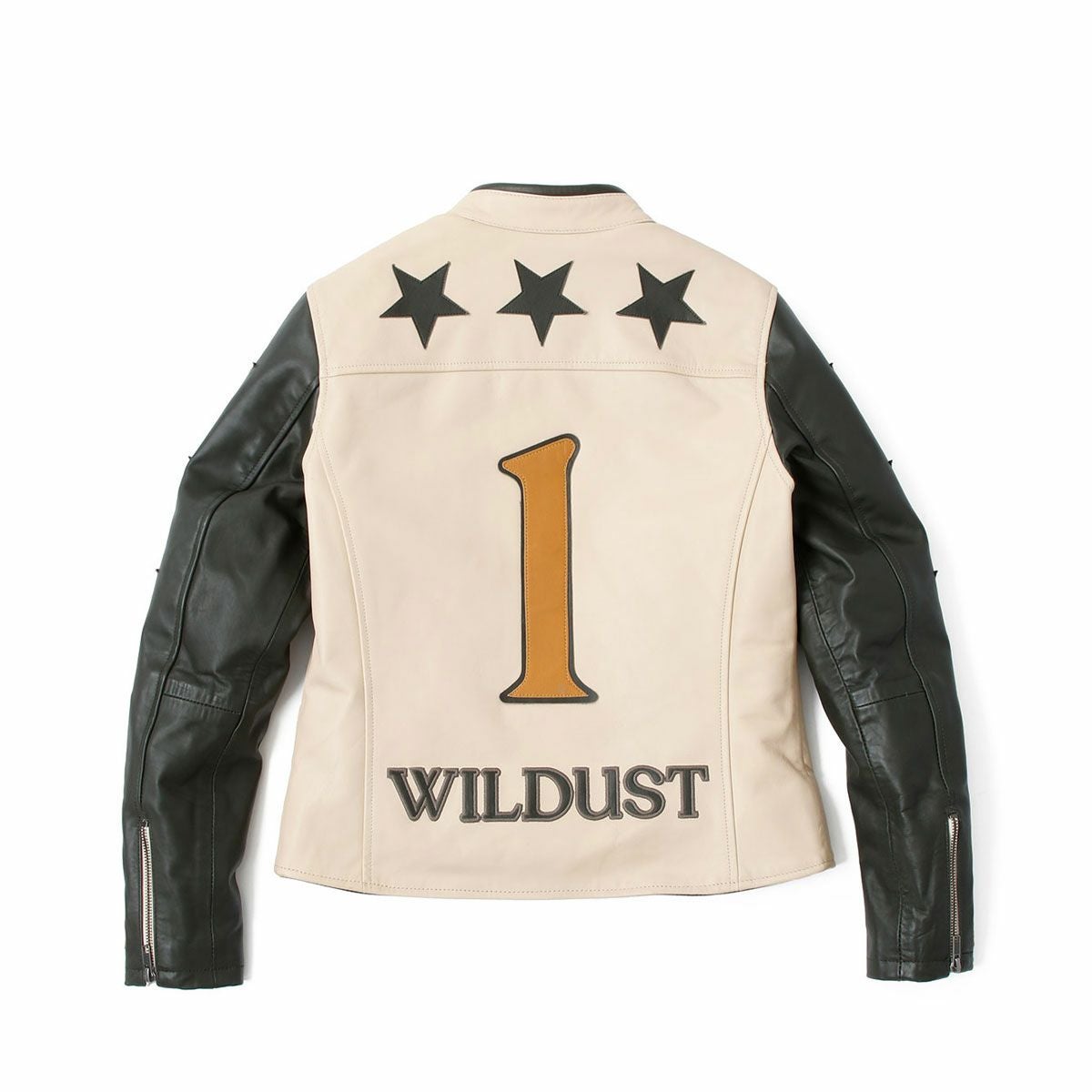 WILDUST｜スター ＆ ストライプ レザー ジャケット｜レザー｜カーキ
