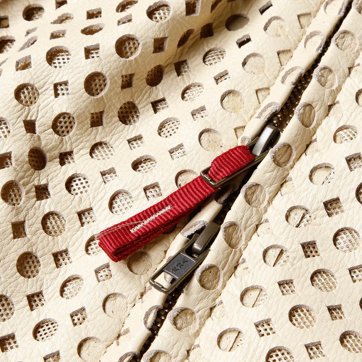 SHINICHIRO ARAKAWA｜パンチング レザー ジャケット｜レザー｜ベージュ