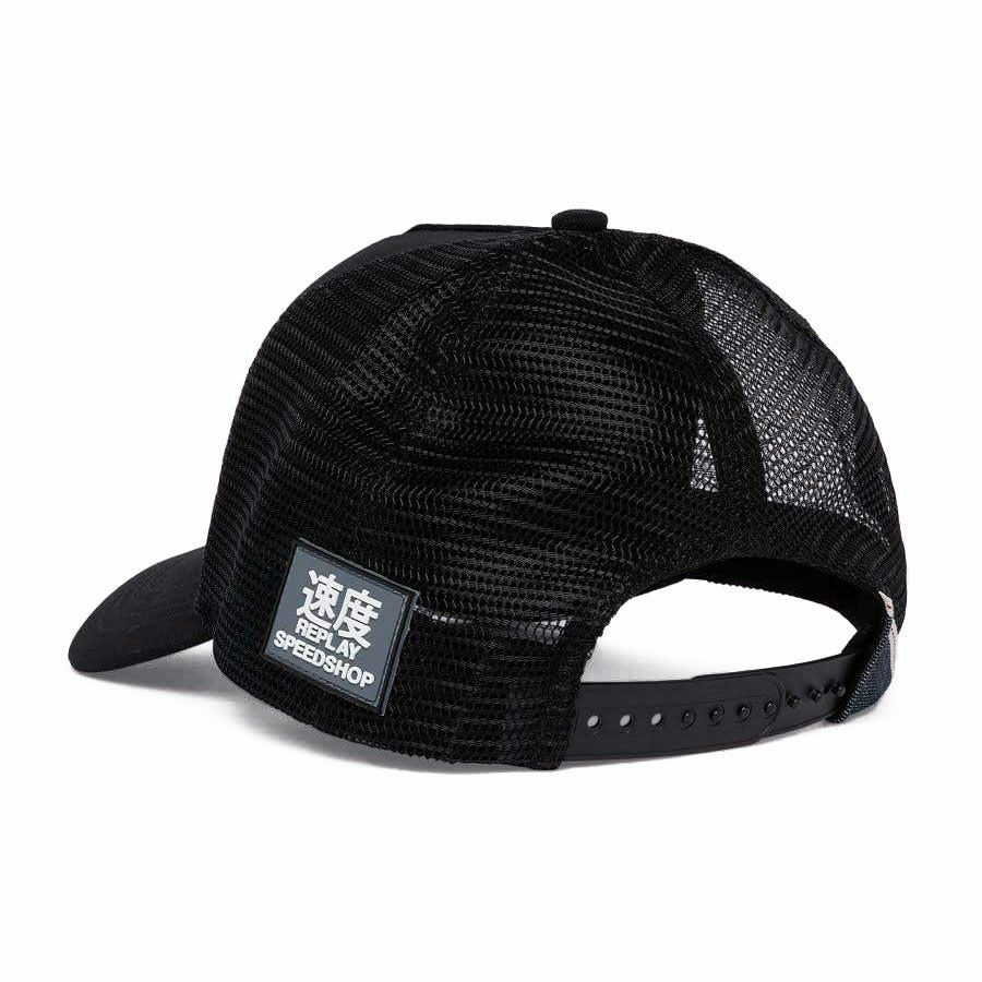 Replay｜ジャパニーズ プリント キャップ｜帽子｜ブラック