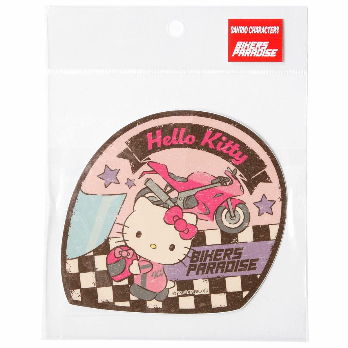 サンリオ｜ヘルメット型ステッカーL｜ステッカーハローキティ
