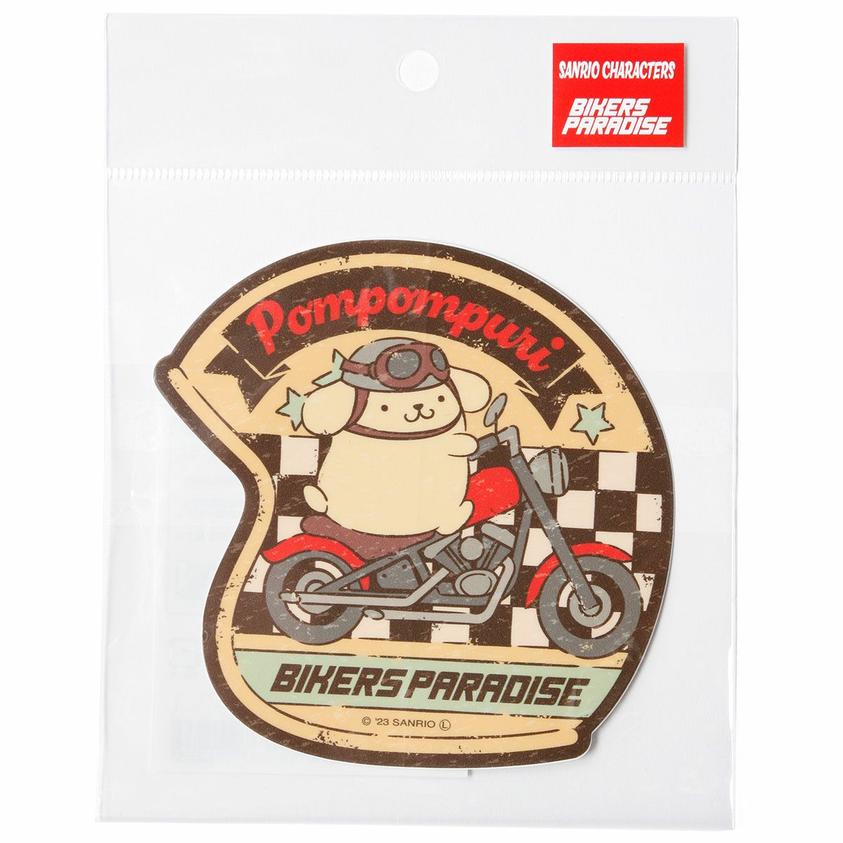 サンリオ｜ヘルメット型ステッカーL｜ステッカー｜ポムポムプリン