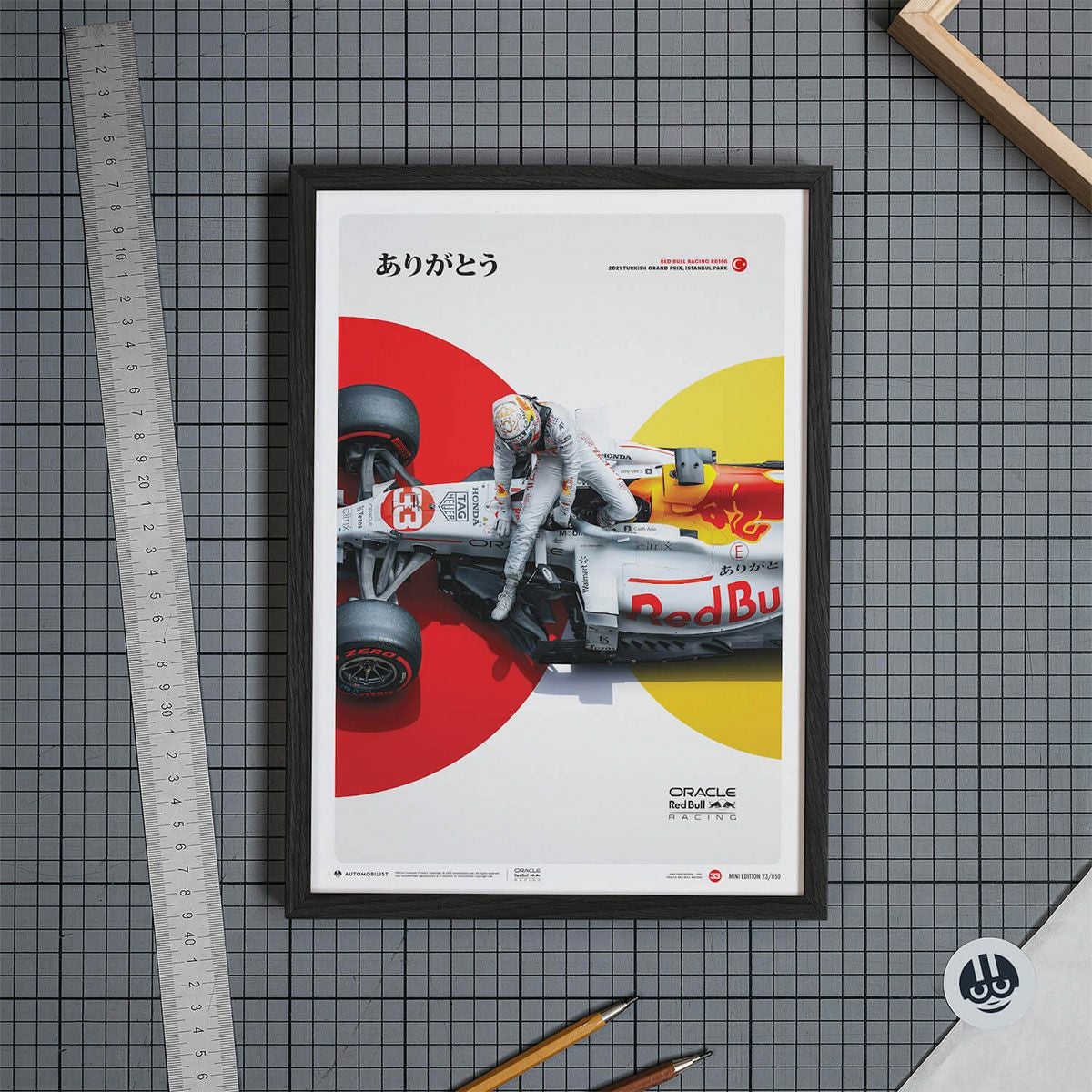 Automobilist｜オラクル レッドブル レーシング M.フェルスタッペン 2021 トルコGP ミニ エディション ポスター｜