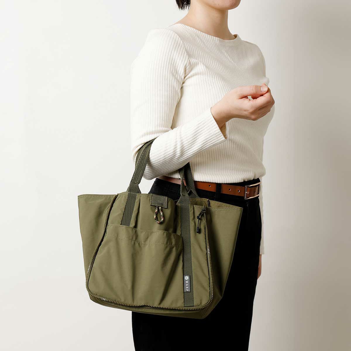 WARP｜トランスフォーム ミニ トートバッグ｜トートバッグ｜カーキ