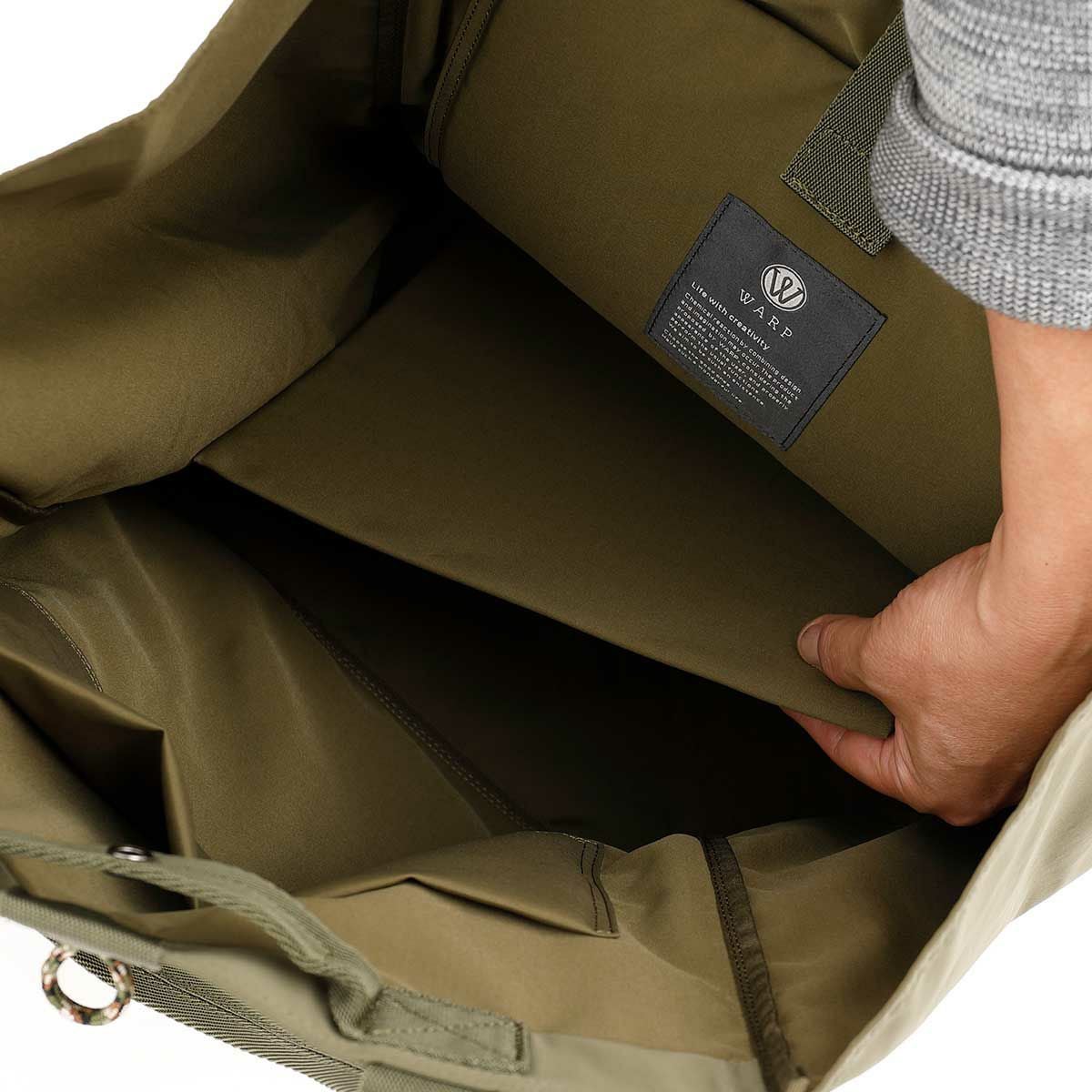 WARP｜トランスフォーム トートバッグ｜カーキ