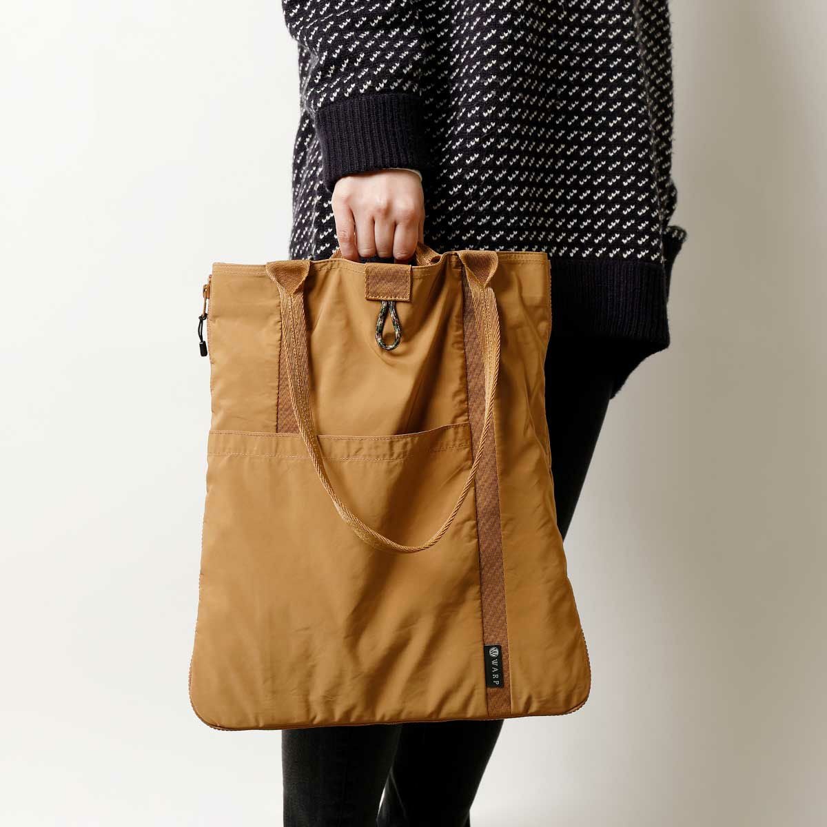 WARP｜トランスフォーム トートバッグ｜キャメル