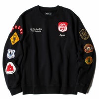 Replay｜ワッペン スリーブ スウェットシャツ｜ブラック