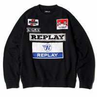 Replay｜ワッペン スウェットシャツ｜ブラック