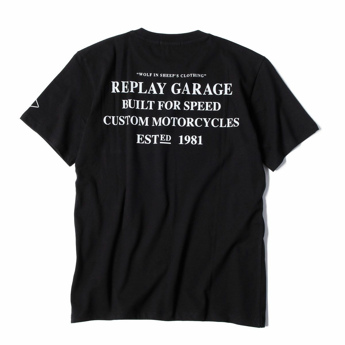 Replay｜モーターサイクル プリント Ｔシャツ｜ブラック