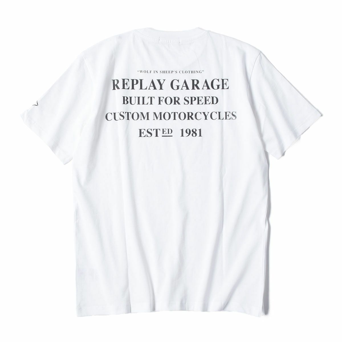 Replay｜モーターサイクル プリント Ｔシャツ｜ホワイト
