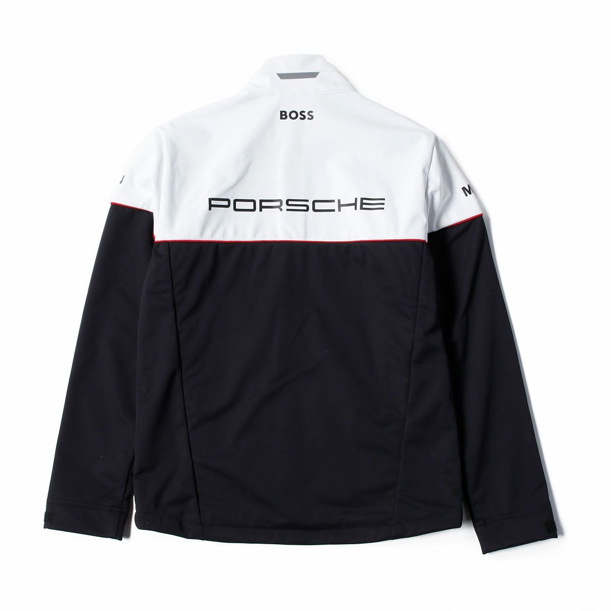 PORSCHE｜ポルシェ RP チーム ソフトシェル ジャケット｜アウター｜ブラック×ホワイト