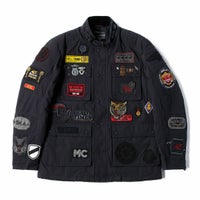 Replay｜ワックスドナイロン ライダーズパッチ バイカージャケット｜ファブリック