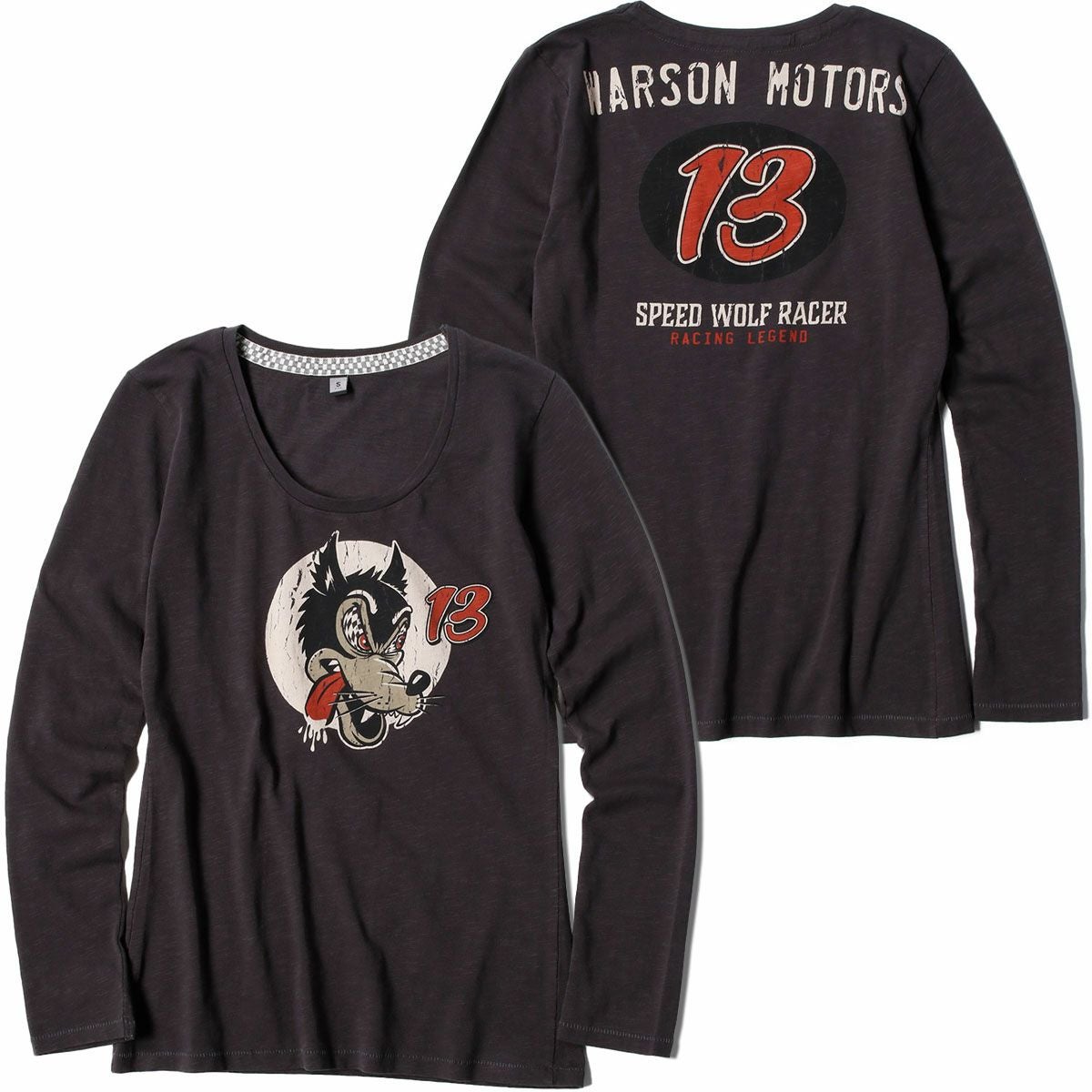 Warson Motors｜スピードウルフ ロングスリーブ Tシャツ レディ｜
