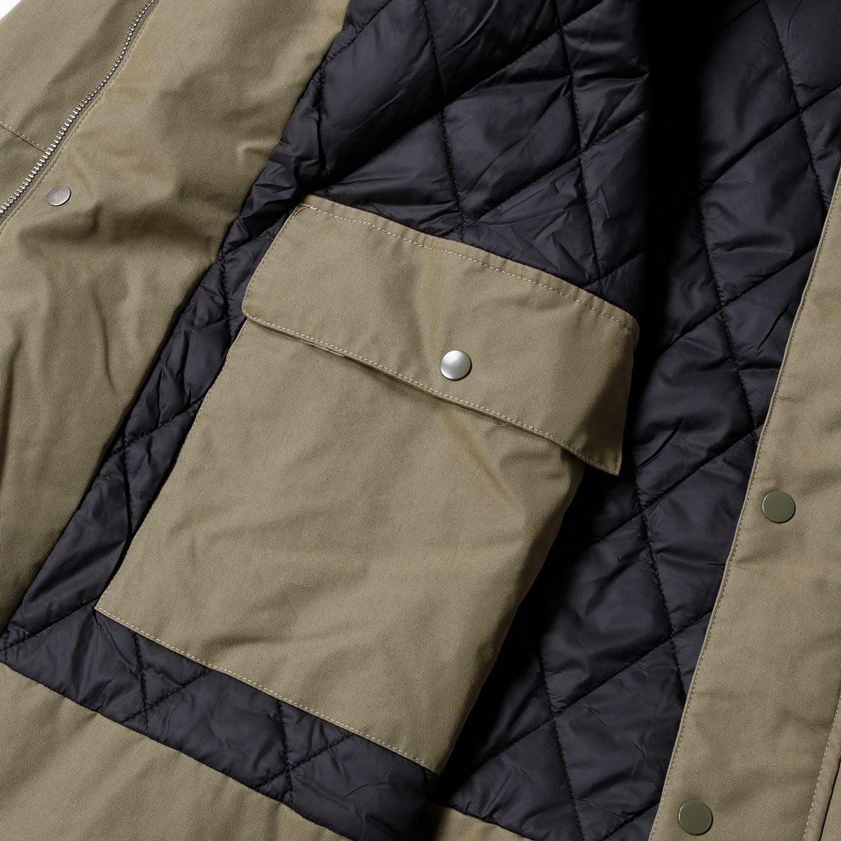 Replay｜フーディ パッチコート｜ファブリック｜アーミーグリーン