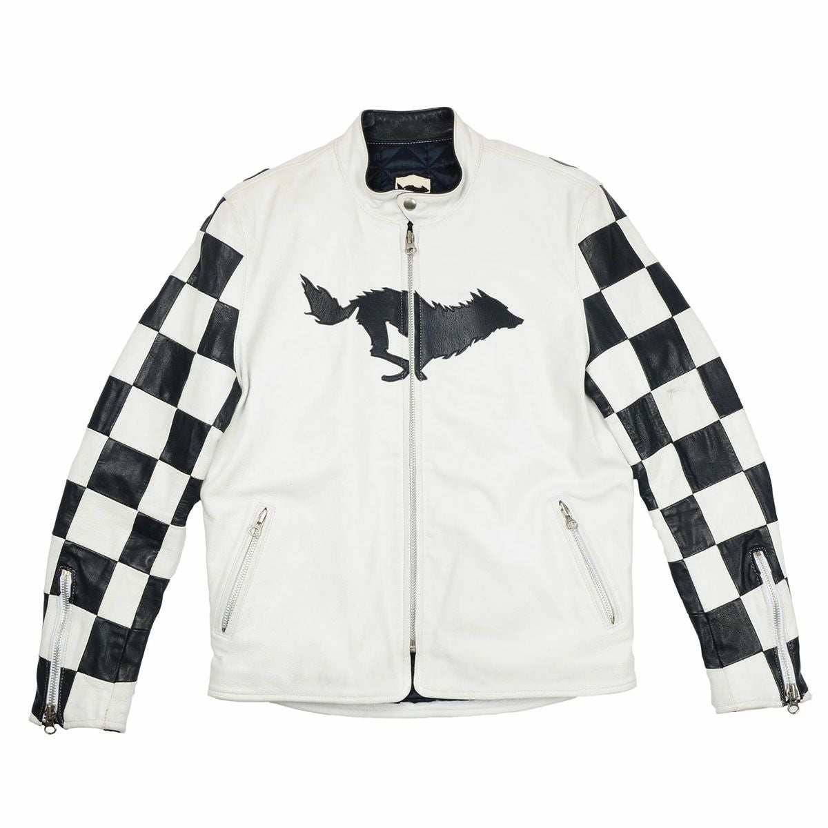 El Solitario｜クラーケン ストリート レーシング ジャケット｜レザー｜ホワイト×ブラック