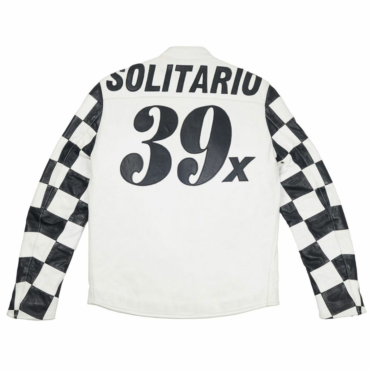 El Solitario｜クラーケン ストリート レーシング ジャケット｜レザー｜ホワイト×ブラック
