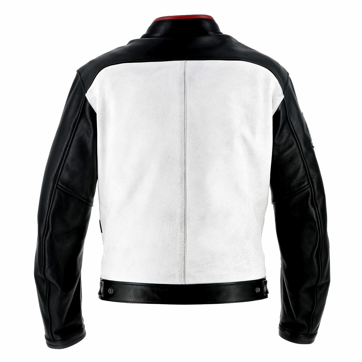 helstons｜ジェイ レザー ジャケット｜ホワイト×ブラック