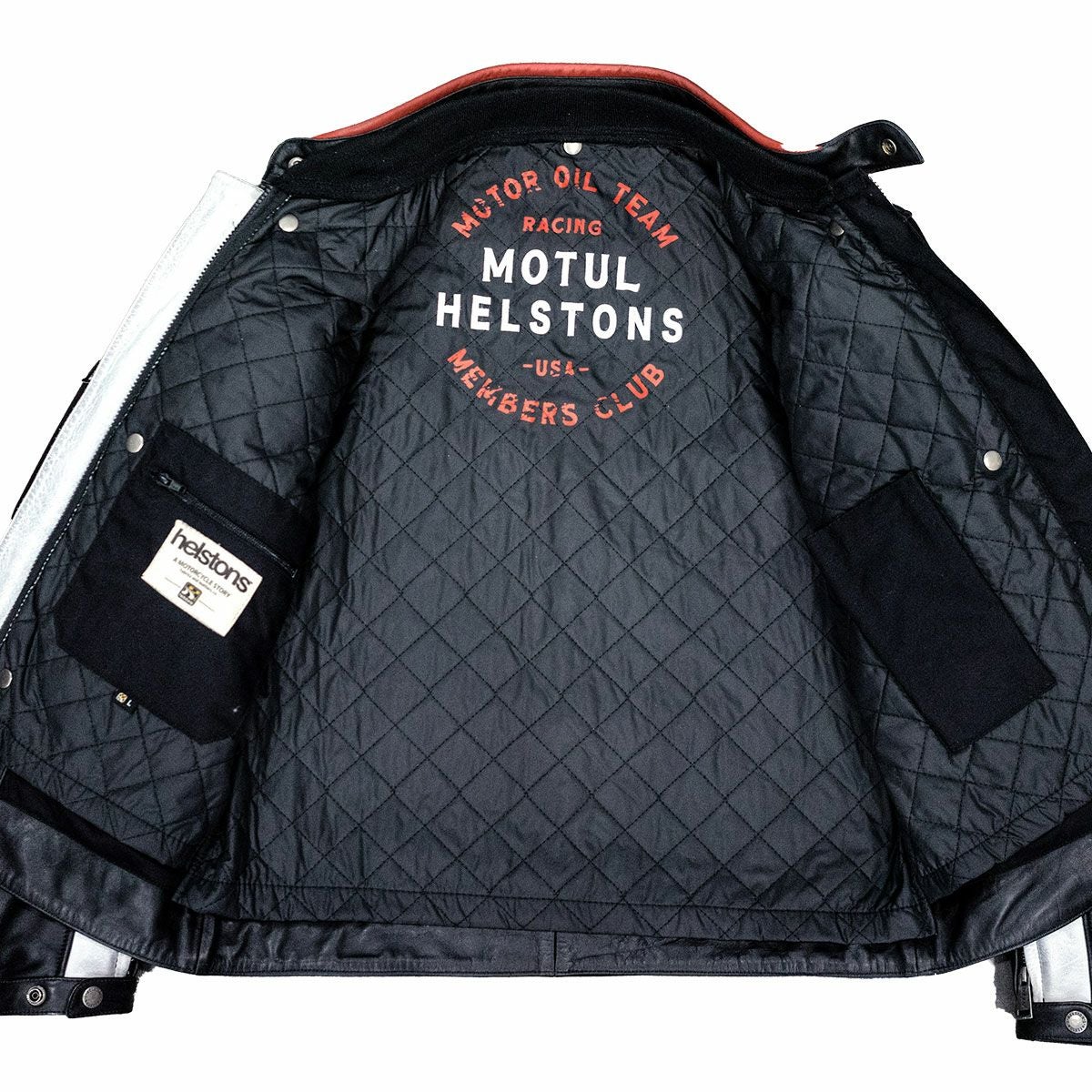 helstons｜ジェイ レザー ジャケット｜ホワイト×ブラック